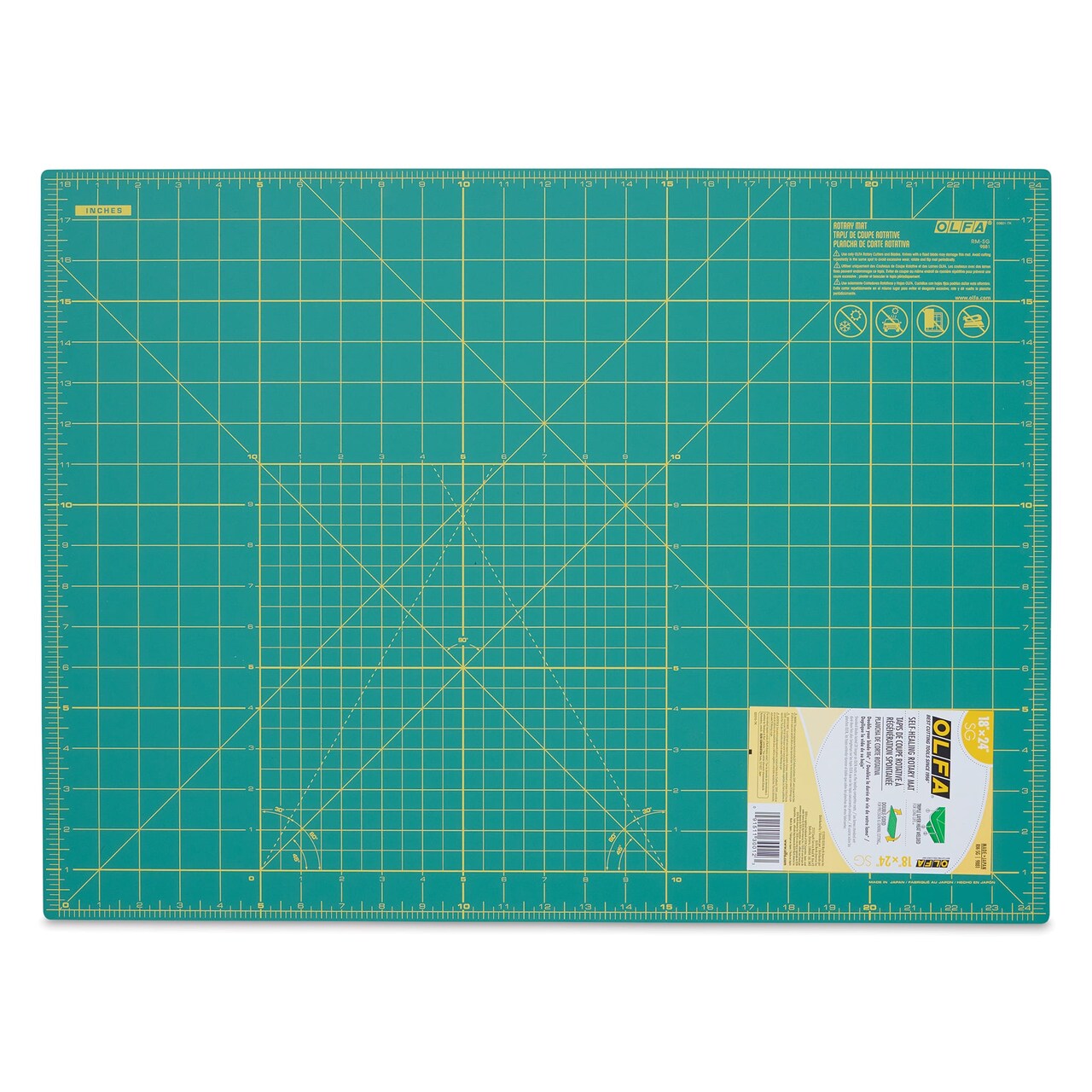 Olfa Self-Healing Rotary Cutting Mat - Green, 18" x 24"